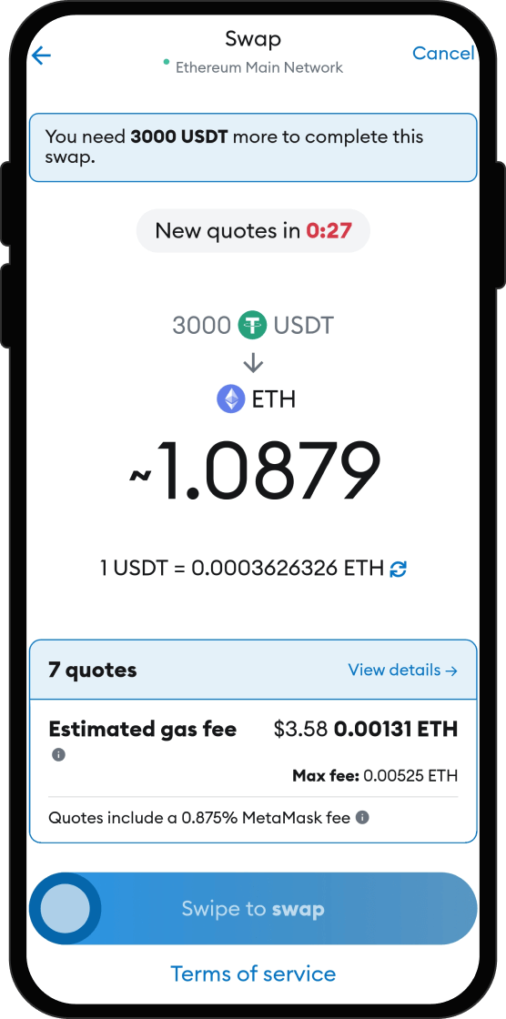 Swap Your USDT for MYCE
